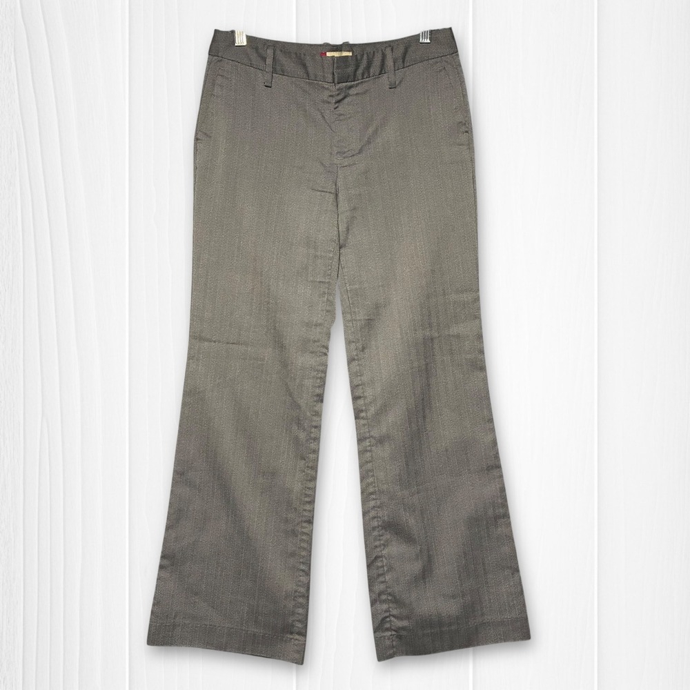 GAP Women's‎ Gray Herringbone Straight Fit Stretch Ankle Pants Size 4